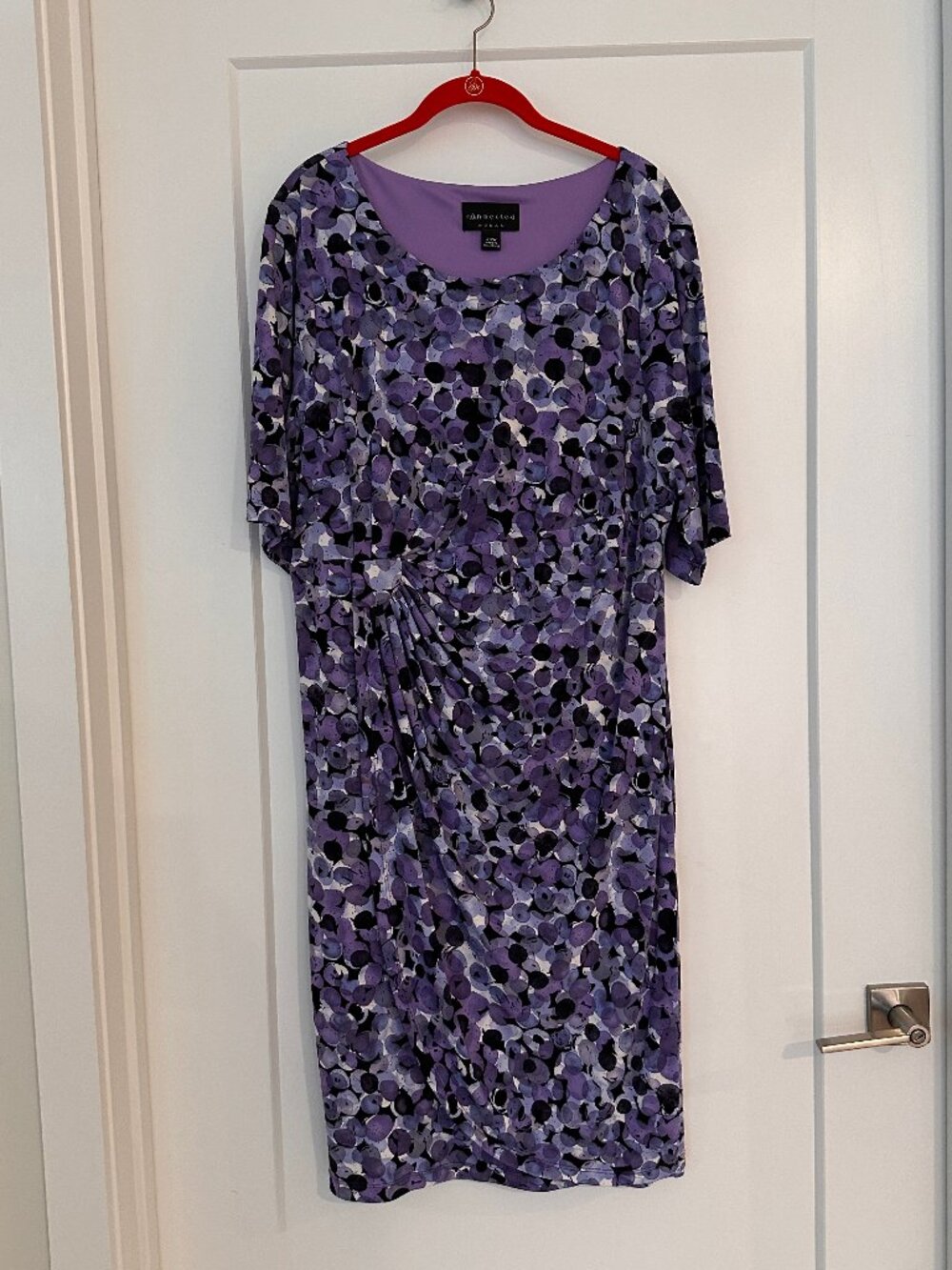Abstract Print Purple Dress 20W